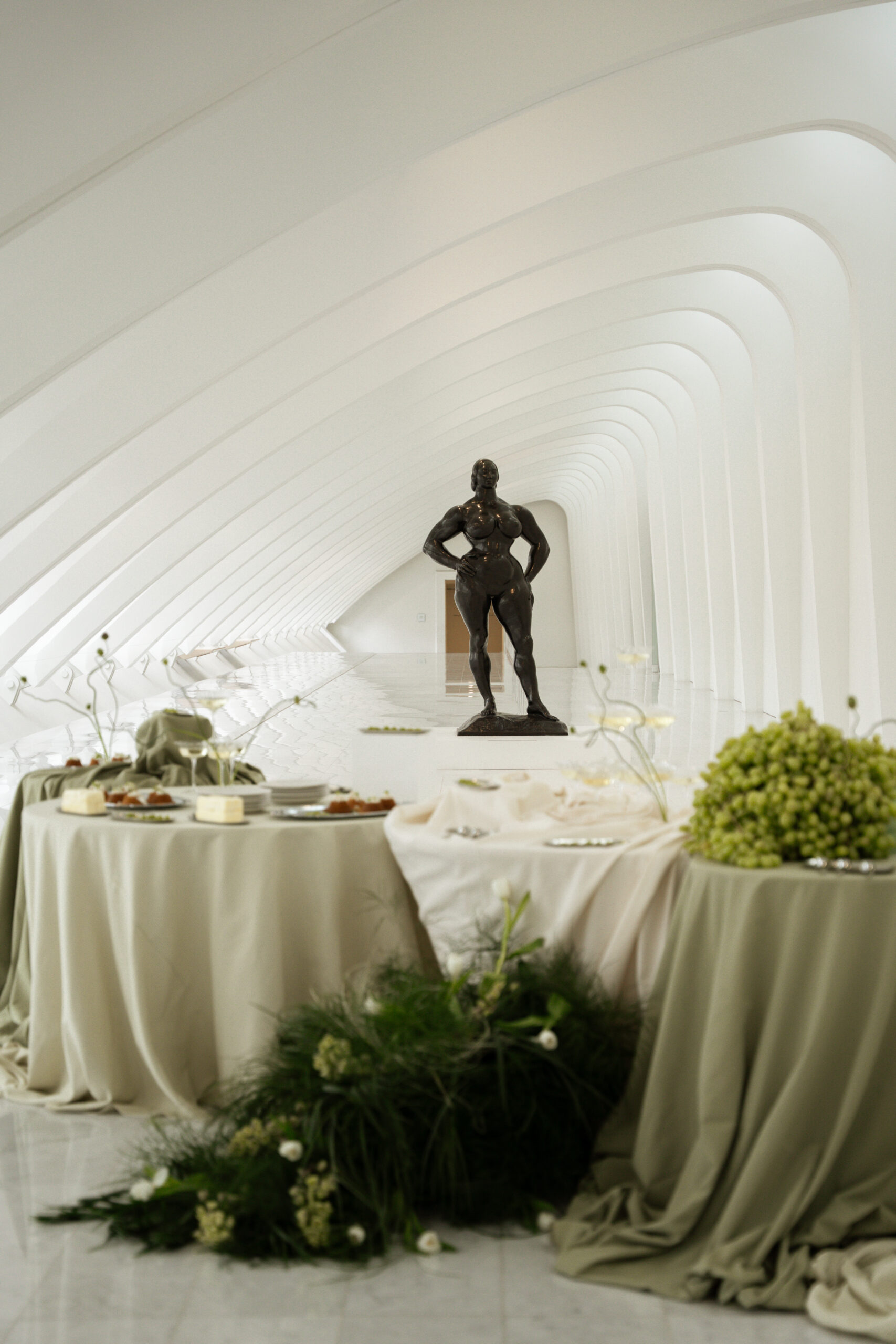 Grazing table at a Milwaukee Art Museum wedding reception