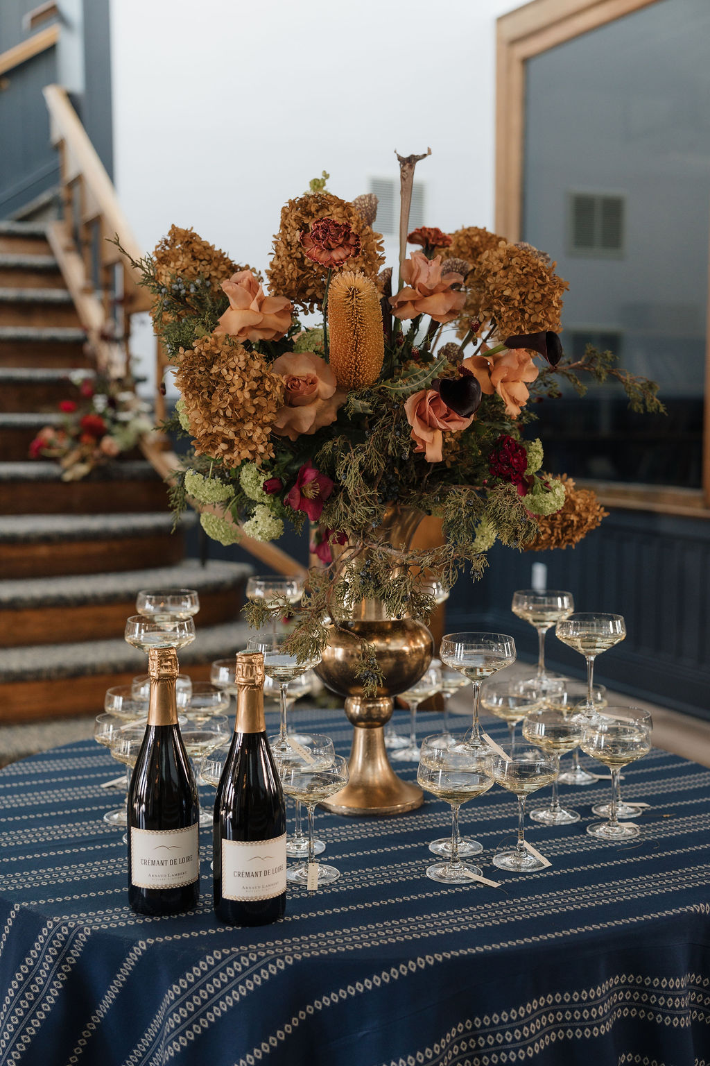 Wedding place cards table display at Ellsworth Block in Madison, WI